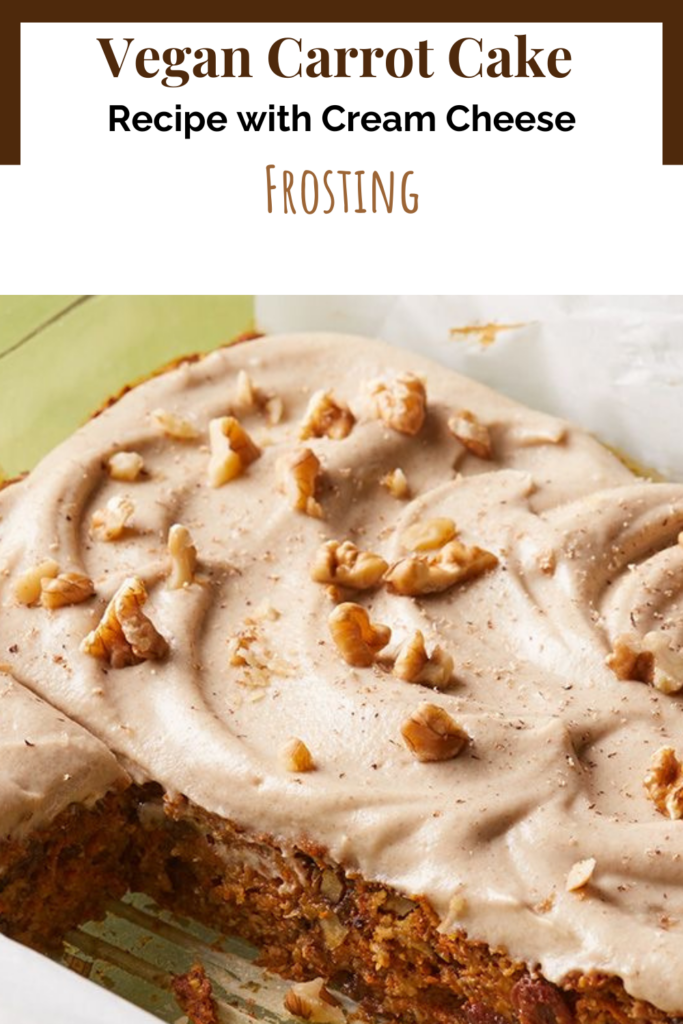 whole vegan carrot cake with decorative frosting, perfect for a dairy-free dessert. 